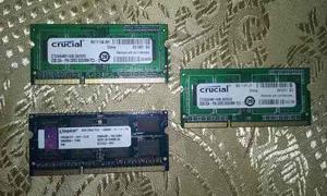 Una Memoria Ram 4gb Ddr3 Y Dos Ddr3 De 2gb Laptop