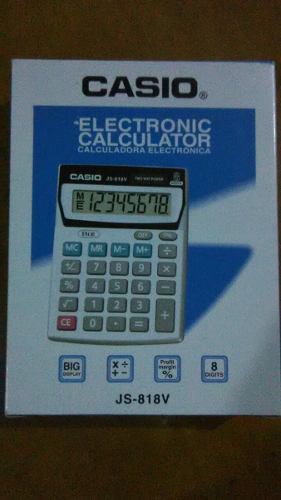 Calculadora De Mesa Casio Js-818v, 8 Digitos Mayor Y Detal
