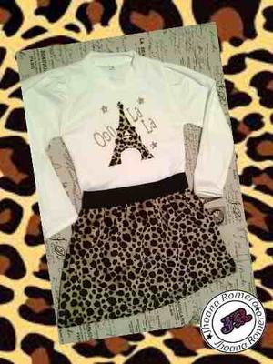 Conjunto Para Niñas De Animal Print Tallas 8-10