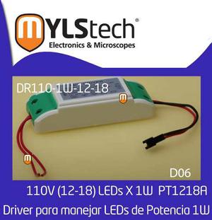 Leds Driver Maneja 12 A 18 Leds De 1w 110vac Iluminación