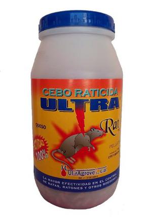 Veneno Cebo Ratas Y Ratones Ultra - Rat 1 Kg. + Guia De Uso