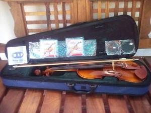 Violín 4/4 (locto) + Estuche (con Detalle) + 6 Cuerdas