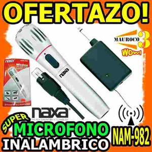 Wow Microfono Inalambrico / Alambrico Naxa Nam-982 Calidad!