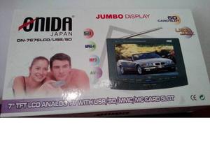 Tv Pantalla Onida 7 Pulg Nuevo ` Para Su Carro Ofic Etc