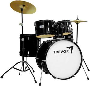 Bateria Trevor 5pz Negra Platillos Y Banqueta Sp525tblk