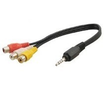 Cable Adaptador Plug 3,5mm A 3 Rca Hembras Plug 4 Contactos