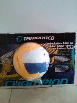 Kit Voleibol Con Inflador Y Termo Tamanaco