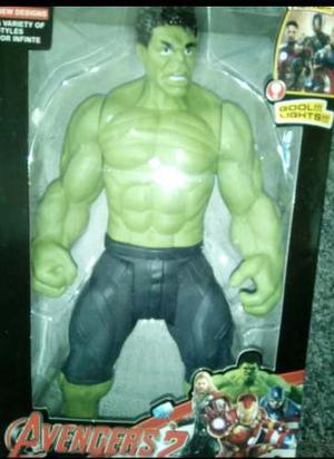 Muñeco Hulk Con Luz Y Sonidos Advsngers 30 Cms