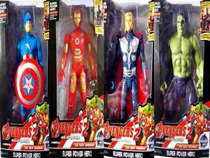 Muñecos Avengers Hulk, Capitan America, Iro Man, Y Thor