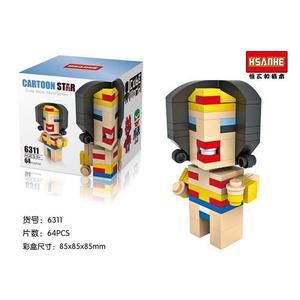 Mujer Maravilla Lego 3d Dc 9 Cms De Alto 64 Piezas