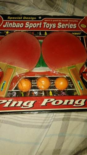 Raquta De Ping Pong Con Malla Y Pelotas