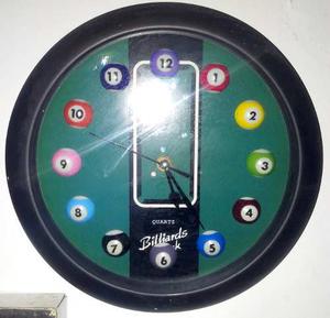 Reloj De Pared Pool Billar