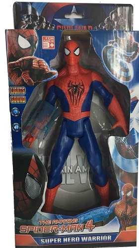 Spiderman Excelente Calidad, Doble Luz, Sonido 25 Cm!!!