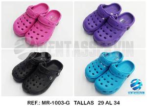 Zapatos Cholas Chanclas Tipo Cross Unisex De Niños