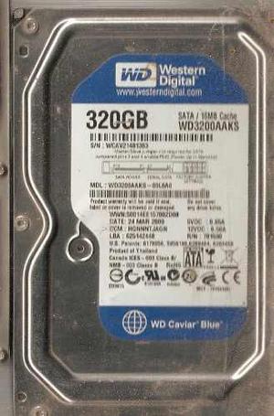 Disco Duro Wd 320gb Sata Para Pc rpm