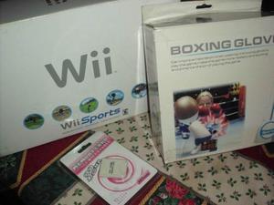 Nintendo Wii Original C/control Y Guantes Boxing+memory Card