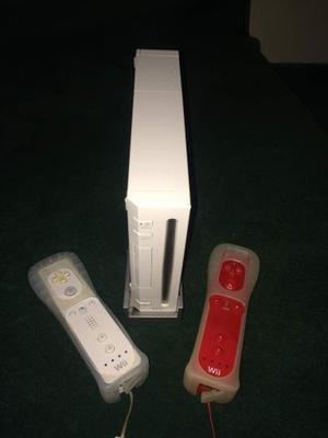 Wii Blanco Chipeado Con Dos Controles