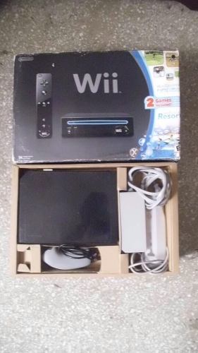 Wii Negro + 3 Juegos Originales + Set De Deporte.