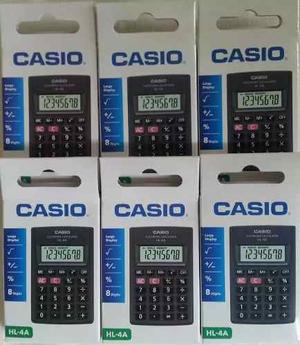 Calculadora Casio De Bolsillo Negra 8 Dígitos Hl-4a