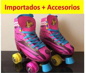 Patines Soy Luna Importados + Kit De Protección