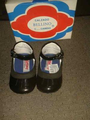 Zapato De Bebe Niña Negro Bellino Talla 