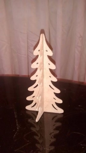 Arbolito De Navidad Mdf Crudo 20cm De Altura