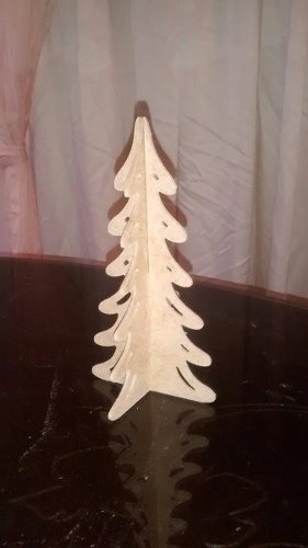 Arbolito De Navidad Mdf Crudo 30cm De Altura