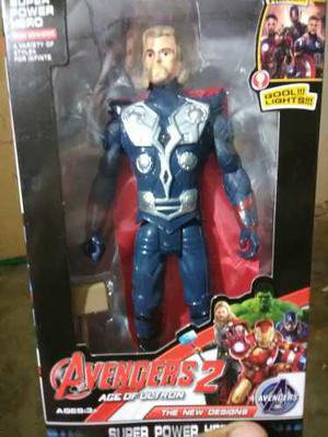 Avengers Iro Man, Y Thor Con Luz 19 Cm