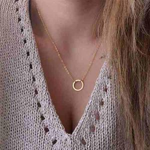 Cadena Circle Collar Moda Mujer Joyas Accesorios