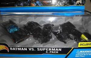 Hotwheel Carro 4 Páck Batman Vs Superman