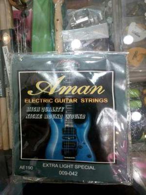 Juego De Cuerdas Para Guitarra Eléctrica Marca Aman