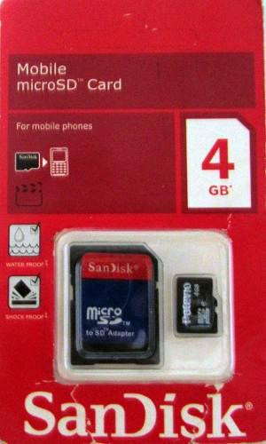 Micro Sd Sandisk De 4 Gb