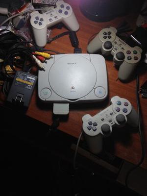 Playstation 1 Con Controles, Juegos Y Memoria