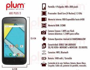 Plum Axe 2plus/quadcore/8gb/dualsim/flash/android6.0