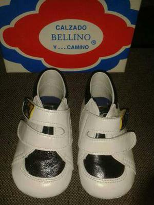 Zapato Bebblack/white Bellino T/14,15,16,17