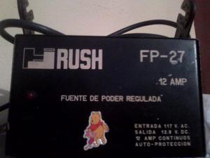 Fuente Poder Regulada 13.8v 12amp Con Base Radio Rush Fp-27