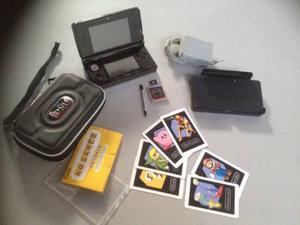 Nintendo Ds 3d+lapiz+cargadores+ar Cards+tarjeta 4.0gb Negro