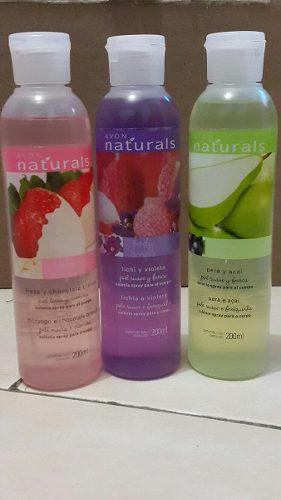 Splash Avon Naturals Lichi&violeta, Pera&acai, Nueces&azucar