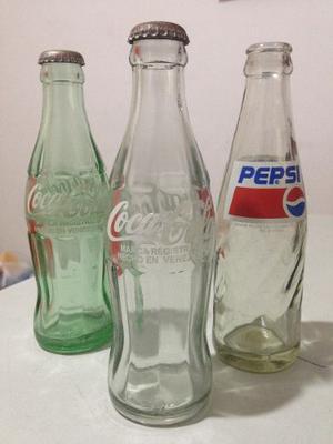 Botellas De Vidrio De Coca Cola Y Pepsi De Colección
