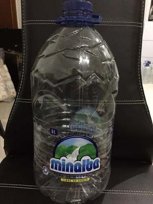 Botellas Pote De Agua Plástica 5 Litros Vacíos Sola Usada