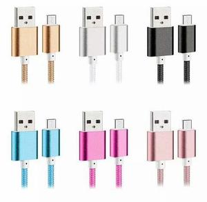 Cable Usb Nylon, 1 M, Variedad De Colores. Tienda Fisica