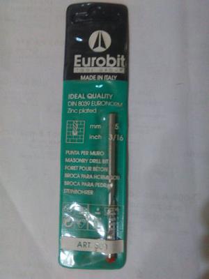 Mecha Para Concreto 5 Mm 3/16 Marca Eurobit