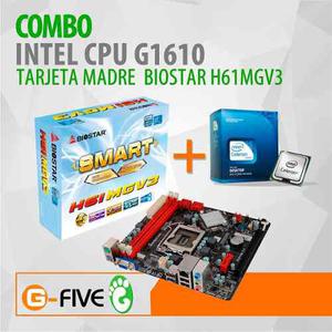 Tarjeta Madre Biostar H61mgv3 Ddr + Procesador G