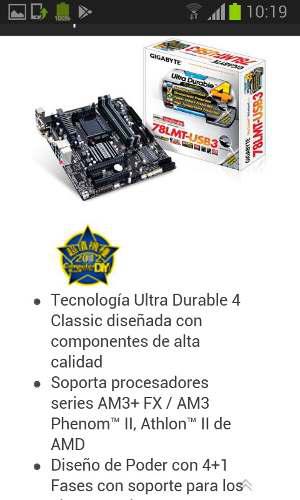 Tarjeta Madre Gigabyte 78lmt-usb3