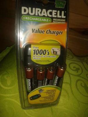 Baterías Y Cargador Duracell+ 04 Baterias Aa Importados