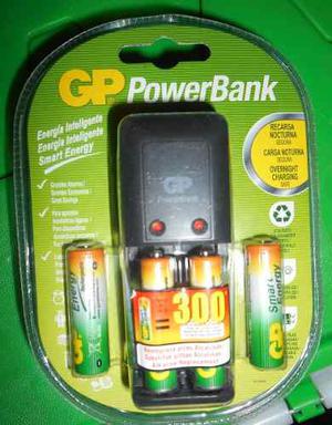 Cargador Gp + 4 Baterias 2 Aa Y 2 Aaa (recargables)