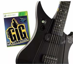 Power Gig Con Guitarra,bateria, Microfono Xbox 360 Completo