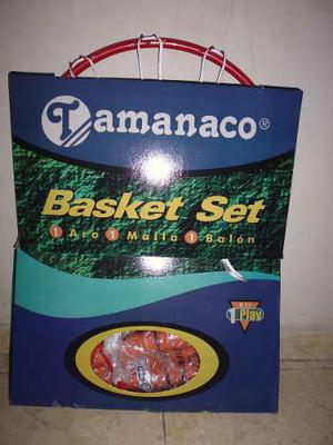 Set De Balon De Basket #7 Tamanaco (aro, Malla Y Balon)