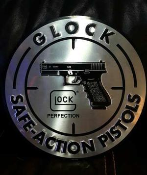 Simbolo En Aluminio De Glock Perfection Original 30cms