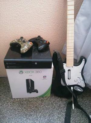 Xbox 360 Con Chip Rgh, 2 Controles, Una Guitarra Y 40juego